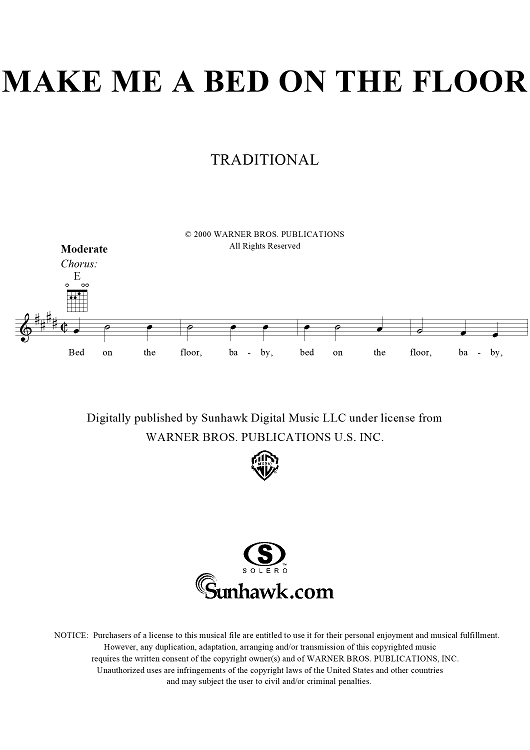 Make Me a Bed on the Floor