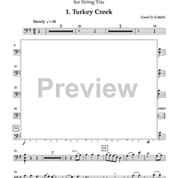Turkey Creek and Other Songs - for String Trio - Cello