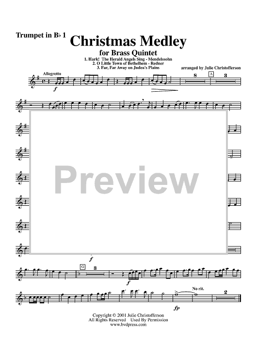 Christmas Medley - Trumpet 1
