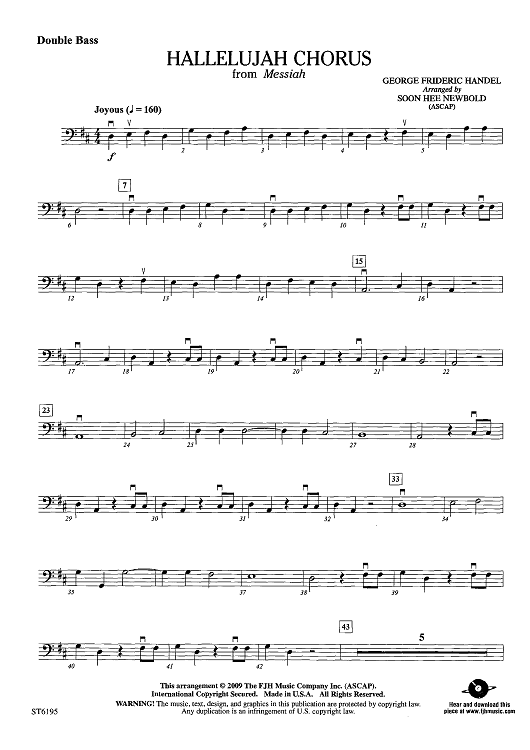 Hallelujah Chorus - from Messiah - Double Bass