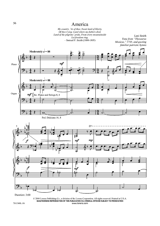 America - Quoting familiar patriotic hymns