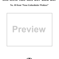 Neue Liebeslieder Waltzes, Op.65, No.10 in G major, Ich kose süb mit der und, choral T, piano duet
