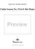 Violin Sonata No. 19 in E-flat Major, K293c - Full Score