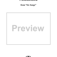 Six Songs, Op. 47, No. 1: "A Love Song" (Minnelied)