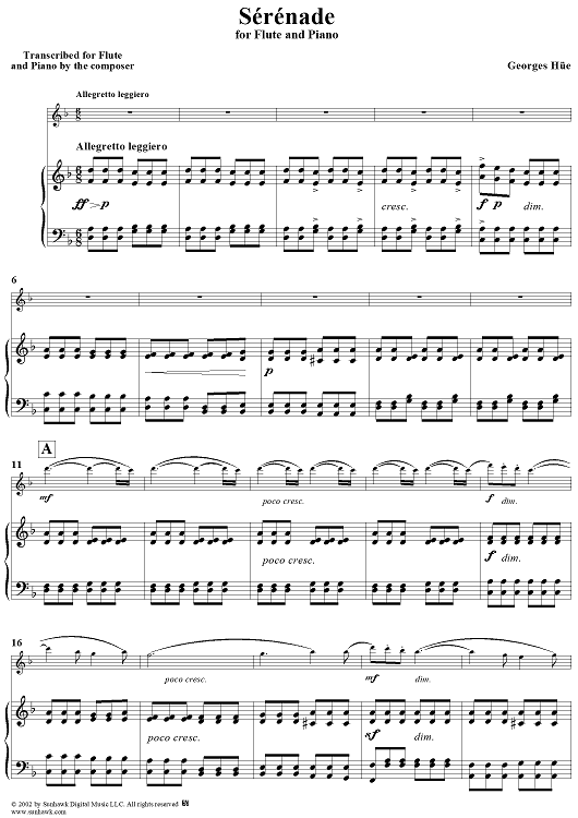 Serenade - Piano Score