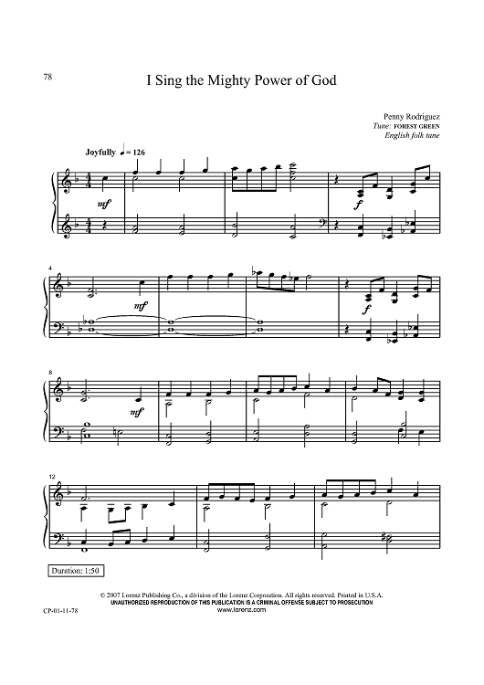 I Sing the Mighty Power of God