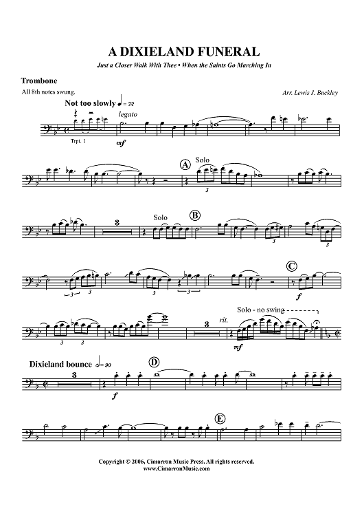 A Dixieland Funeral - Trombone