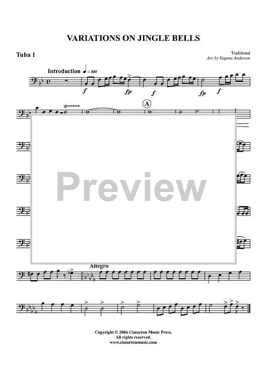 Variations on Jingle Bells - Tuba 1