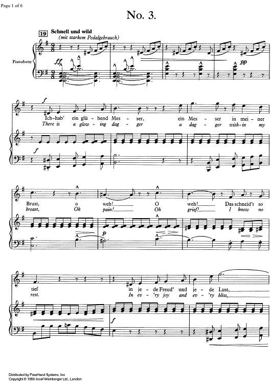 Ich hab' ein Glühend' Messer No. 3