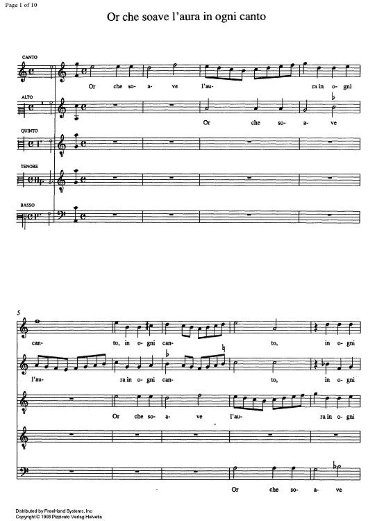 Or che soave l'aura in ogni canto