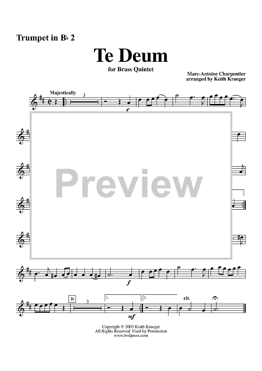 Te Deum - Trumpet 2