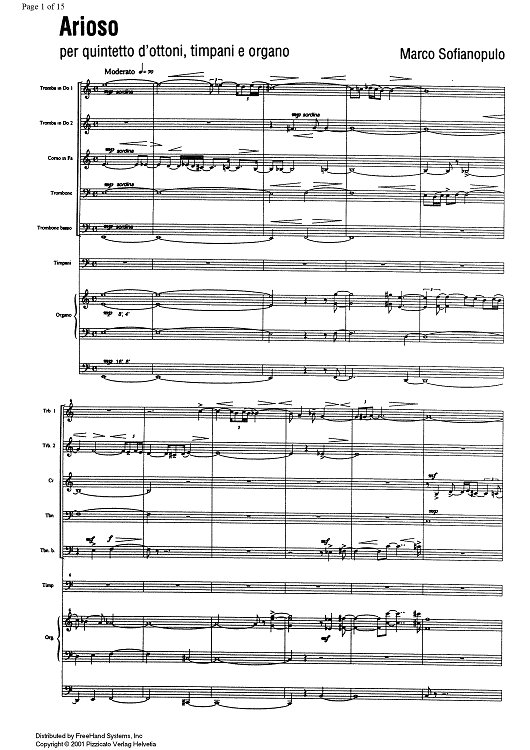 Arioso - Score