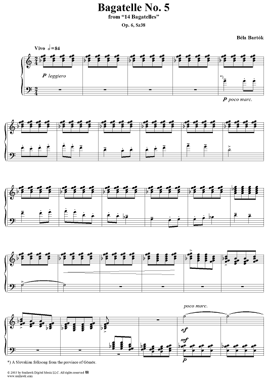 Bagatelle No. 5 "Vivo"