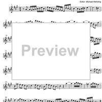 Three Part Sinfonia No.10 BWV 796 G Major - B-flat Clarinet 1