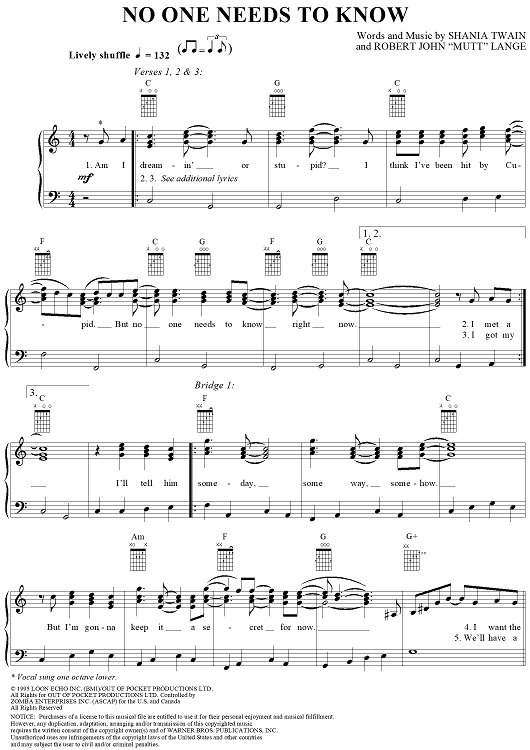 No One Needs to Know