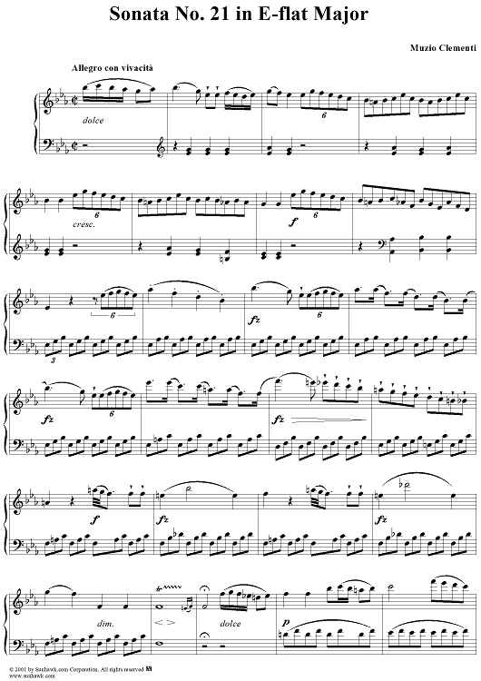 Sonata No. 21 in E-flat Major