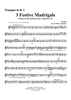 3 Festive Madrigals - Trumpet 1