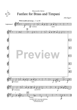 Fanfare for Brass and Timpani - Euphonium 2 TC