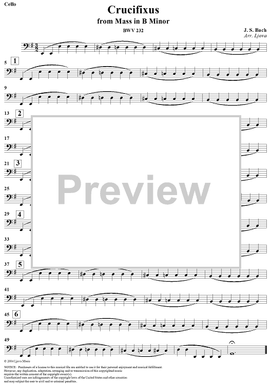 Crucifixus - Violoncello