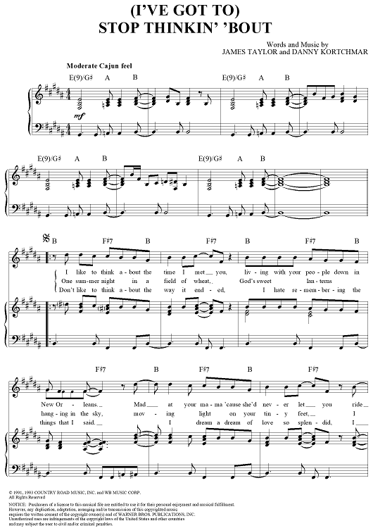 (I've Got To) Stop Thinkin' 'Bout