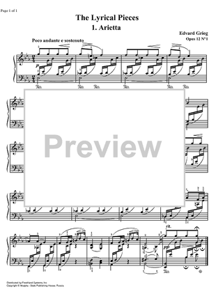 Lyrical Pieces Op.12 No. 1 - Arietta