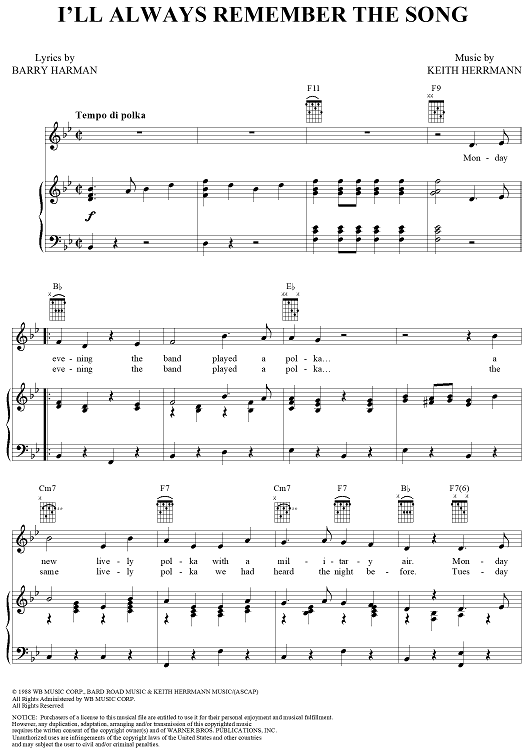 I'll Always Remember the Song