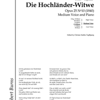 Die Hochländer-Witwe Op.25 No.10