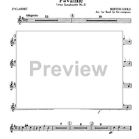 Pavanne (from Symphonette No. 2) - Clarinet in Eb