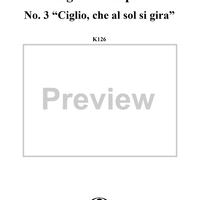 Ciglio, che al sol si gira (Aria), No. 3 from "Il Sogno di Scipione" - Full Score