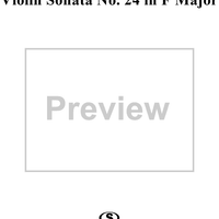Violin Sonata No. 24 in F Major, K374d - Full Score
