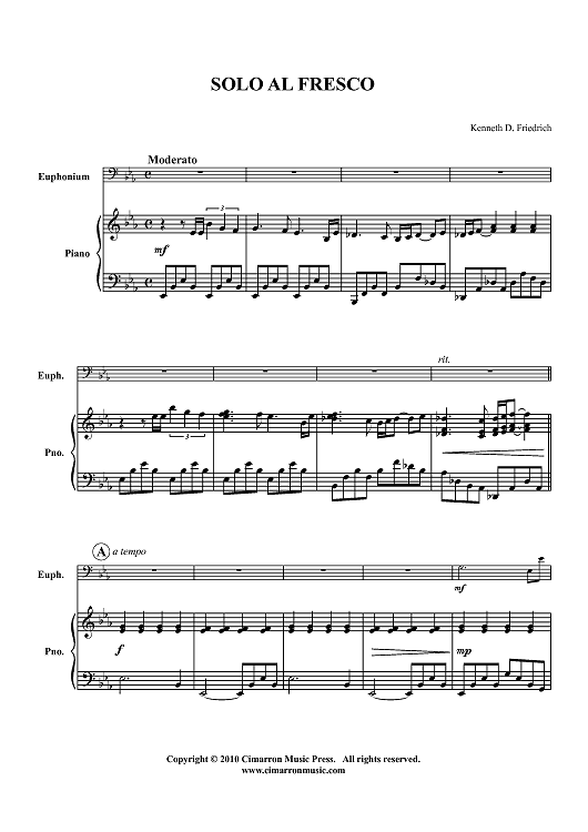 Solo al Fresco - Piano Score
