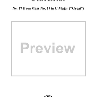 Benedictus - No. 17 from Mass no. 18 in C minor ("Great")   - K427 (K417a)