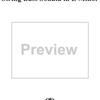 String Bass Sonata - Piano Score