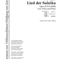 Lied der Suleika Op.25 No. 9