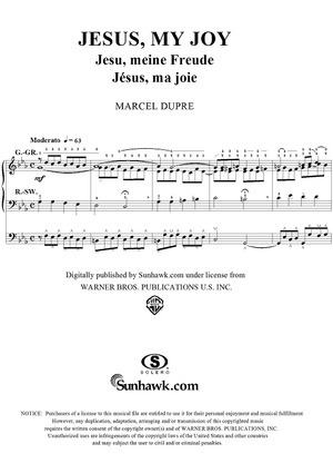 Jesus, My Joy, from "Seventy-Nine Chorales", Op. 28, No. 42