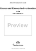"Kreuz und Krone sind verbunden", Aria, No. 4 from Cantata No. 12: "Weinen, Klagen, Sorgen, Zagen" - Piano Score