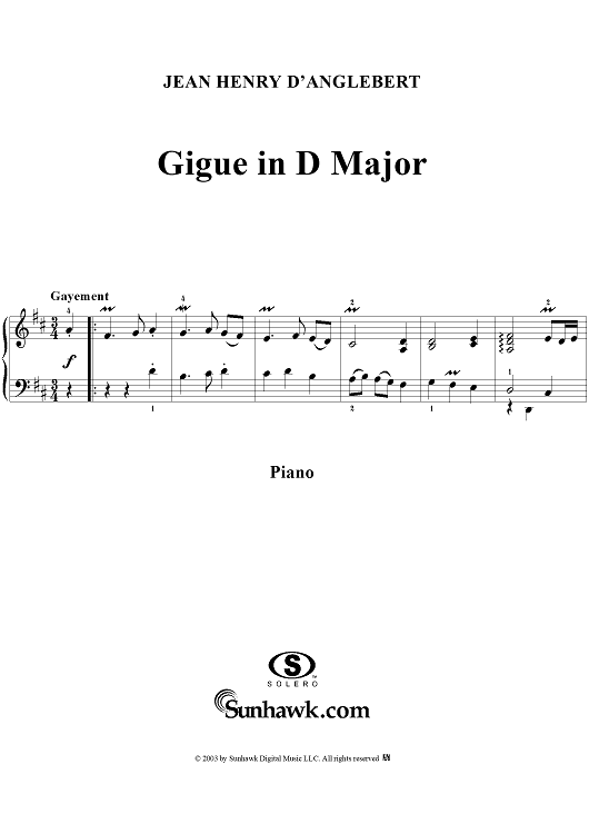 Gigue in D Major