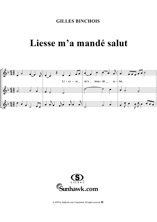 Liesse m'a mande' salut