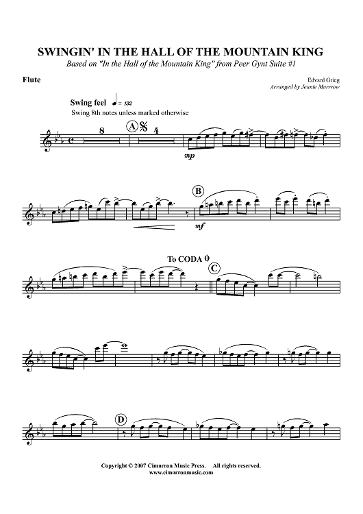 In the Swing of the Mountain King - Flute