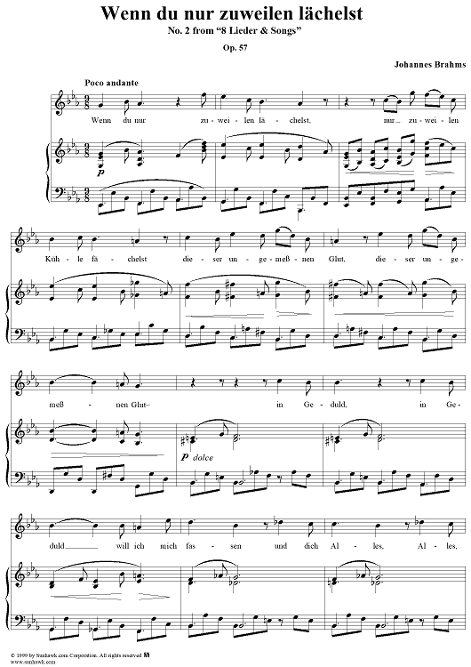 Wenn du nur zuweilen lächelst