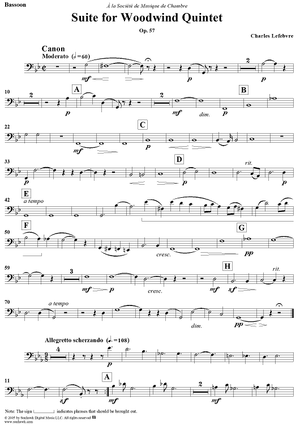 Suite for Woodwind Quintet, Op. 57 - Bassoon