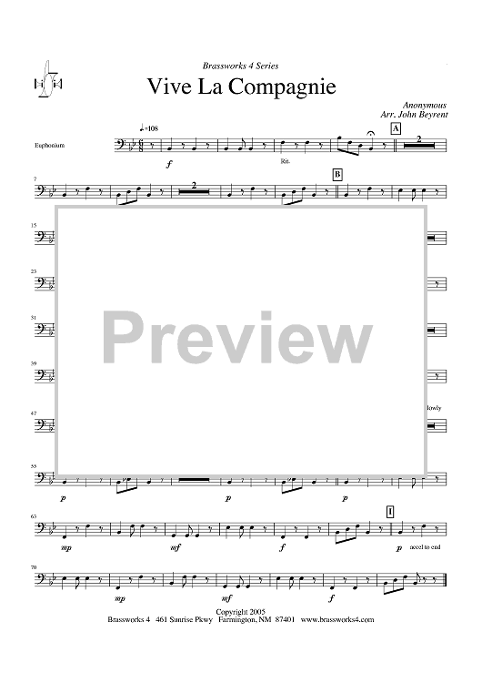 Vive La Compagnie - Euphonium