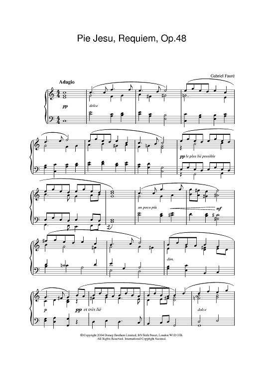 Pie Jesu, Requiem, Op.48