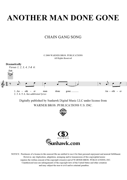 Another Man Done Gone