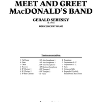 Meet and Greet MacDonald’s Band - Score