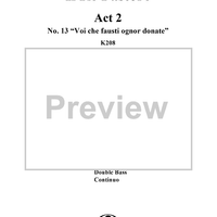 Voi che fausti ognor donate, No. 13 from "Il Re Pastore", Act 2 (K208) - Full Score