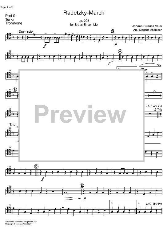 Radetzky Marsch Op.228 - Tenor Trombone