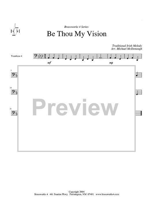 Be Thou My Vision - Trombone 4