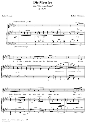 Five Merry Songs, Op. 125, No. 1: Die Meerfee