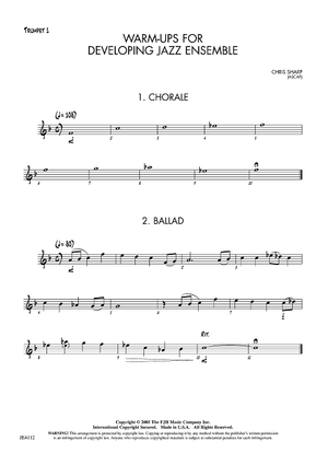 Warm-ups for Developing Jazz Ensemble - Trumpet 1